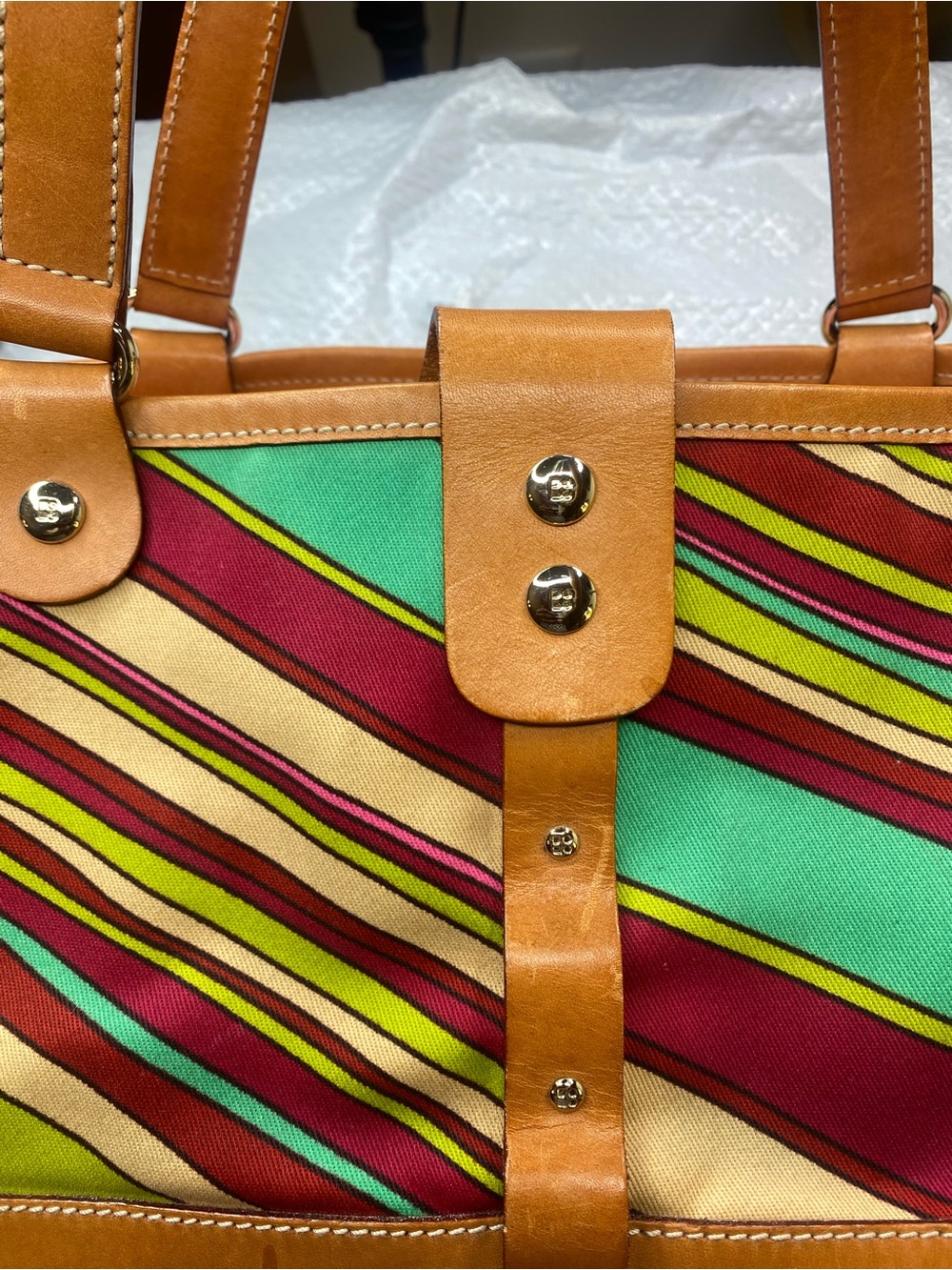 Rare Vintage Kate Spade Cabana Palma Multi tote - Picture 3 of 8